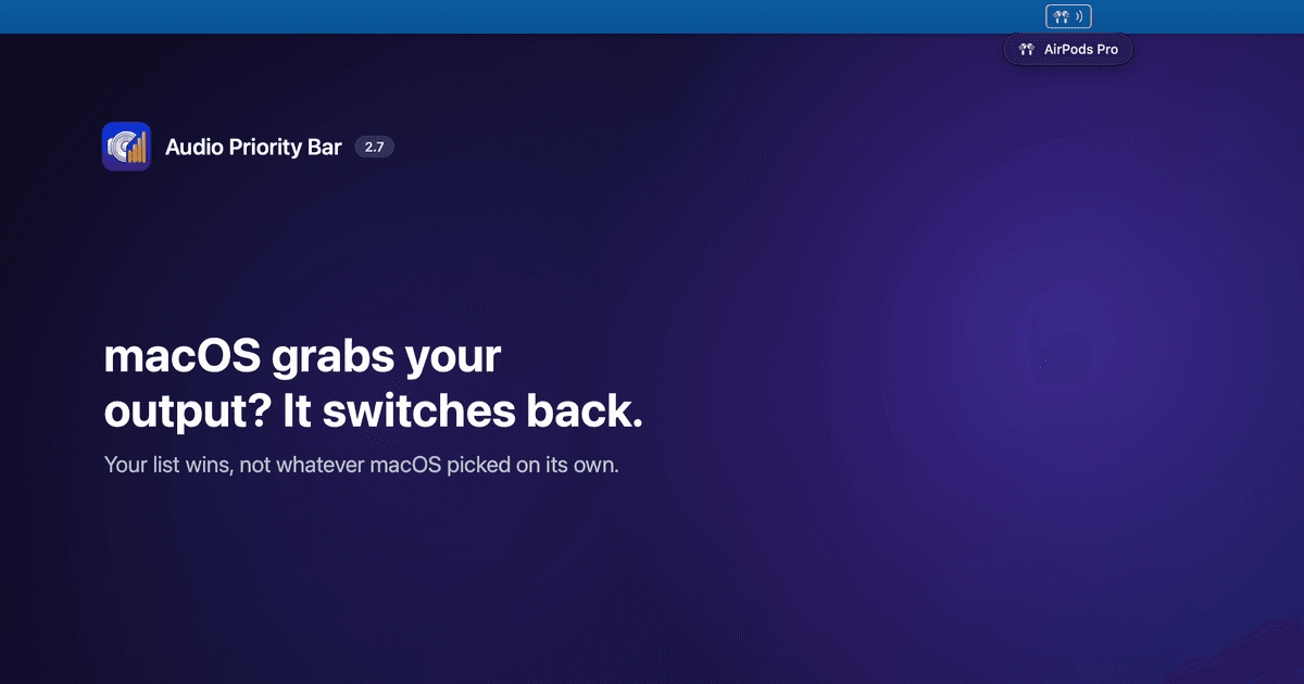 Audio Priority Bar image 3