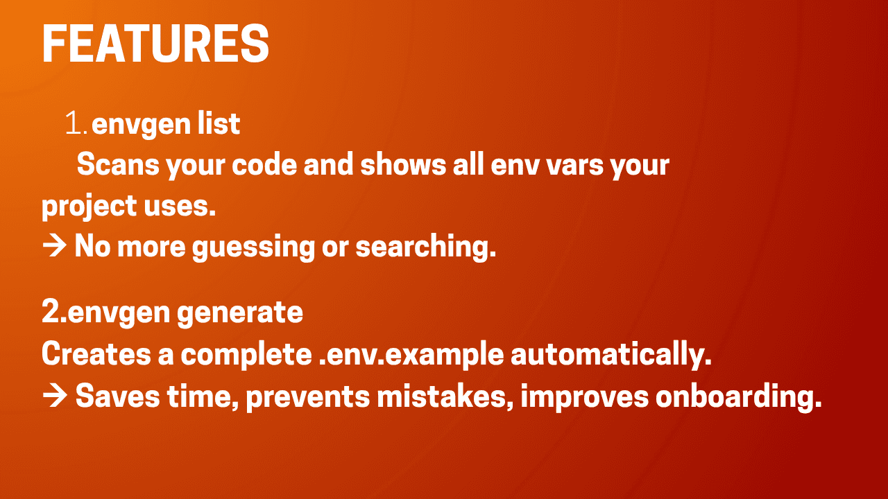 EnvGen — The Smart .env File Generator CLI image 3