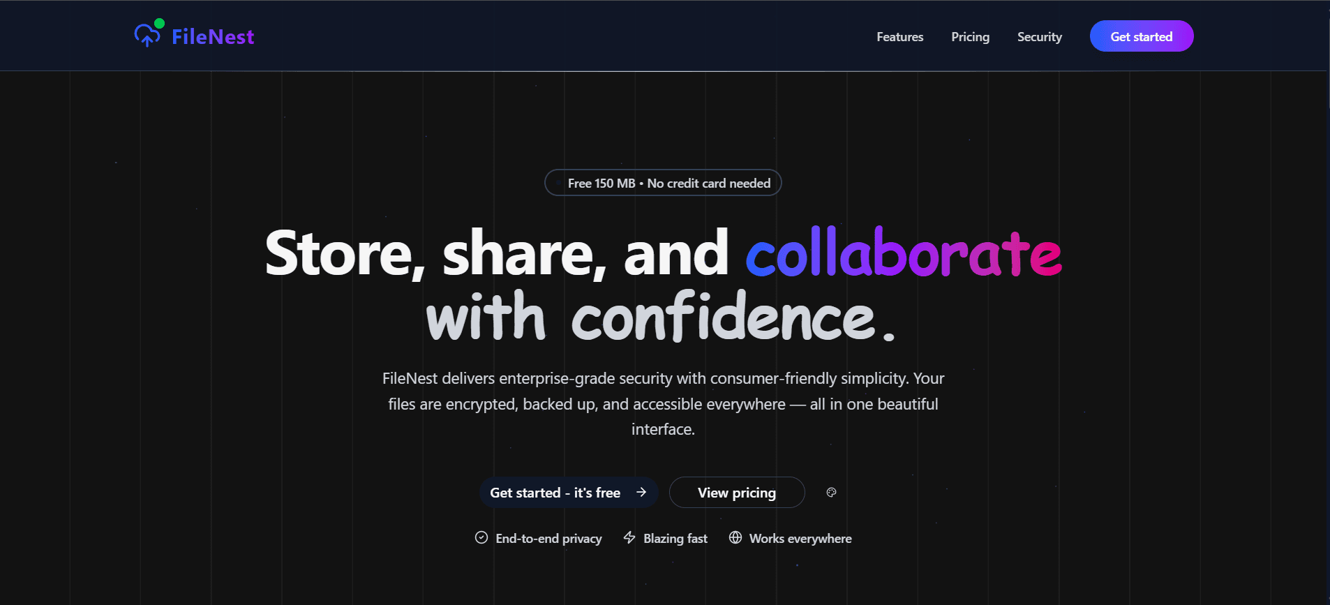 FileNest – Secure Cloud Storage Platform image 1