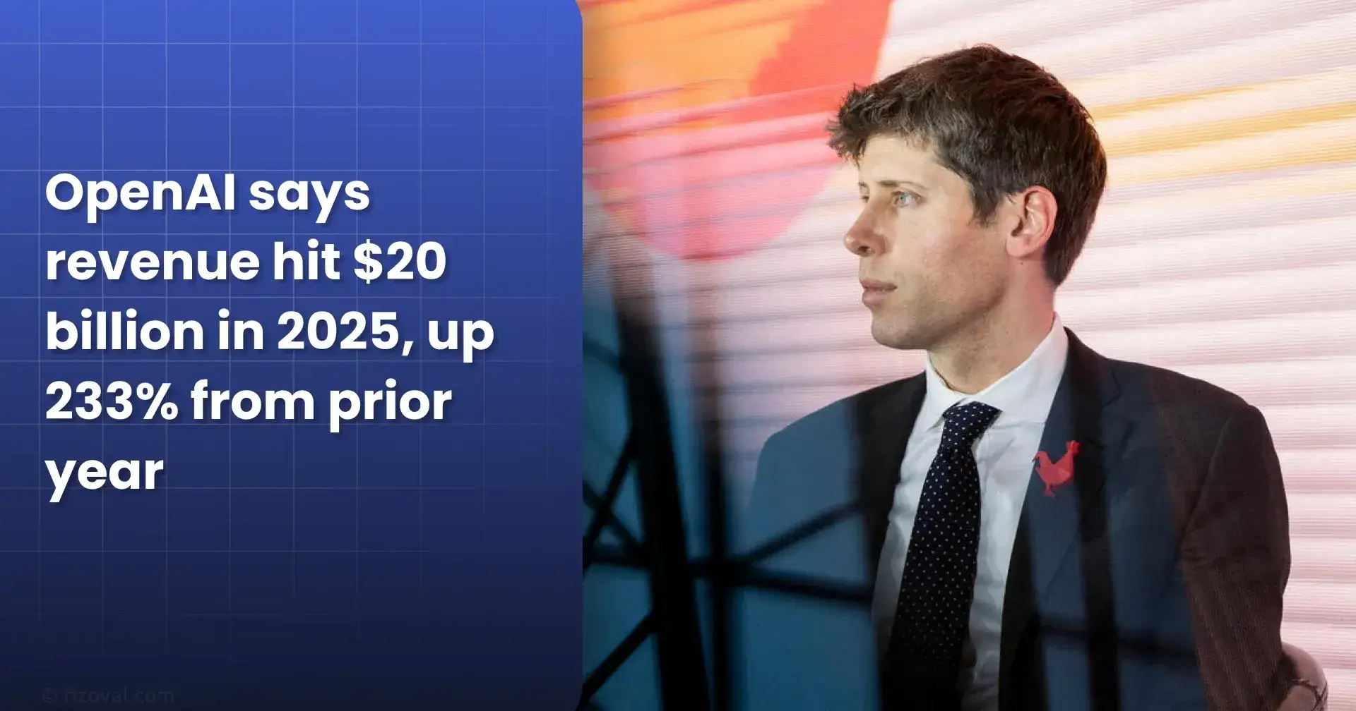 OpenAI says revenue hit $20 billion in 2025, up 233% from prior year