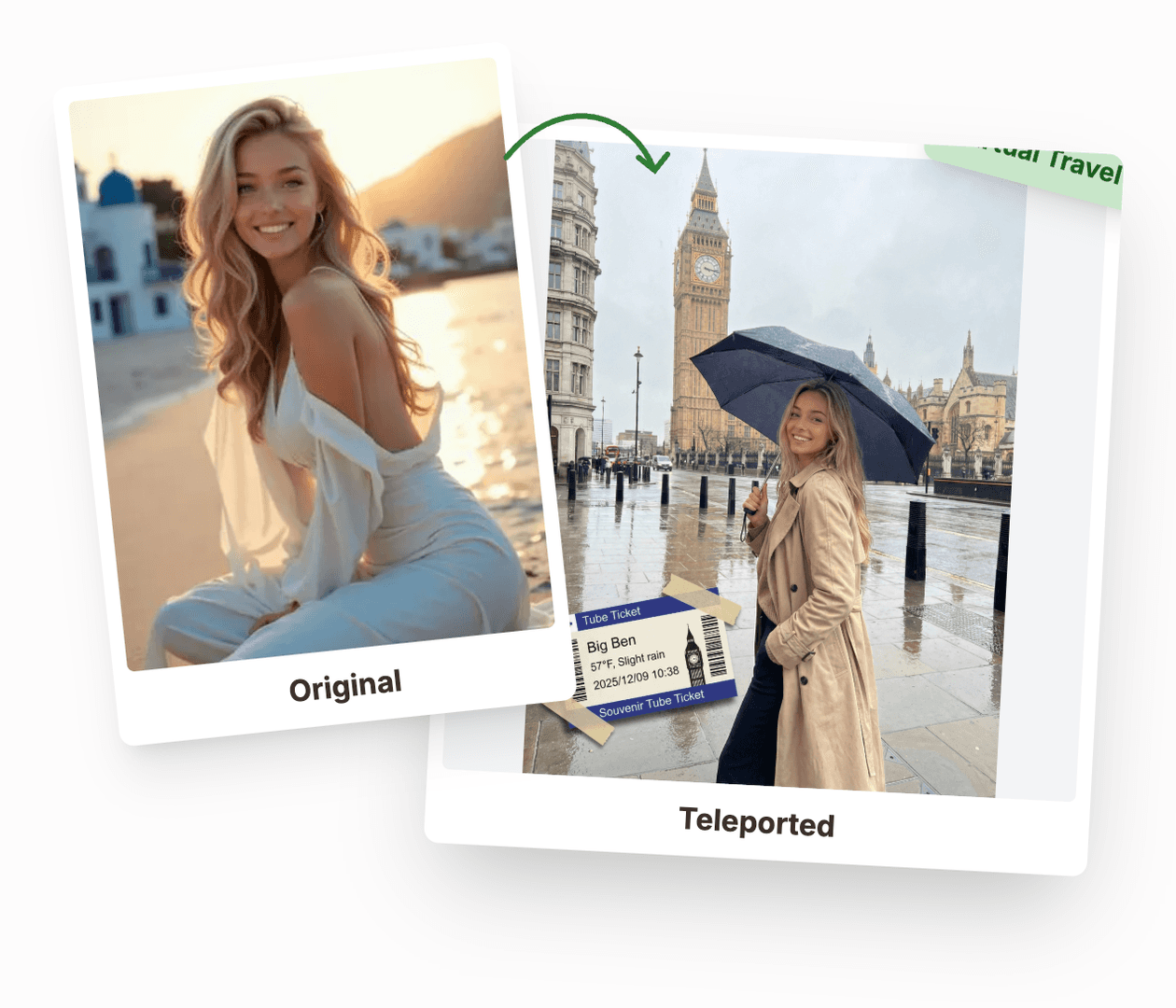 Teleport Me | AI Travel Photo Generator image 1