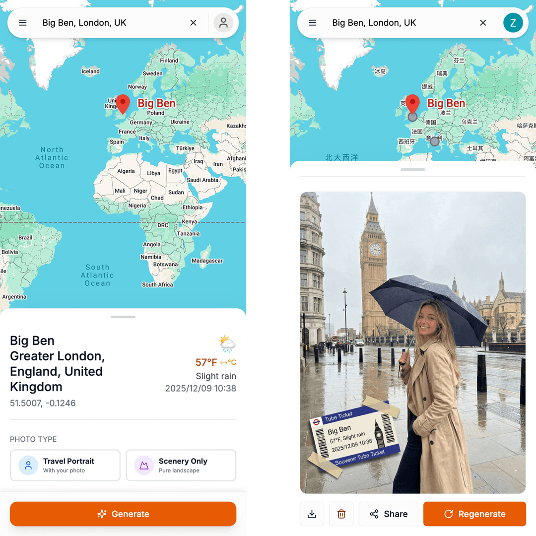 Teleport Me | AI Travel Photo Generator image 2