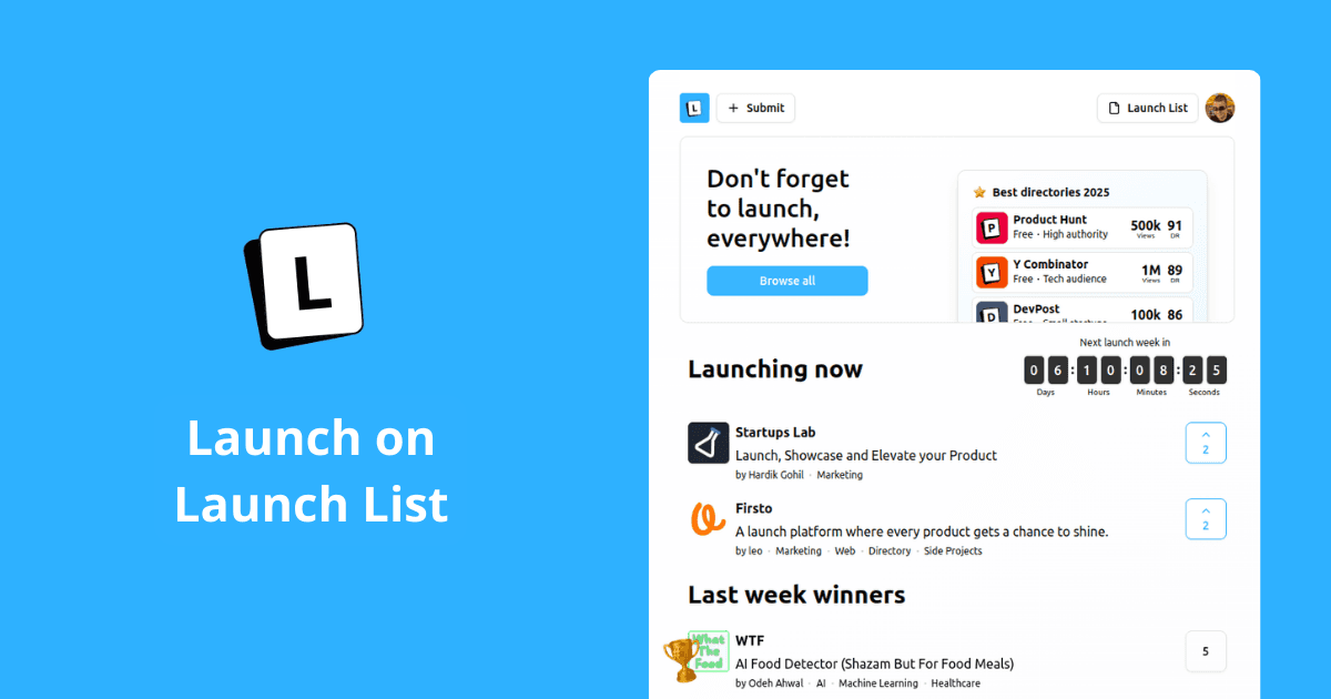 Launch List 2 screenshot 1