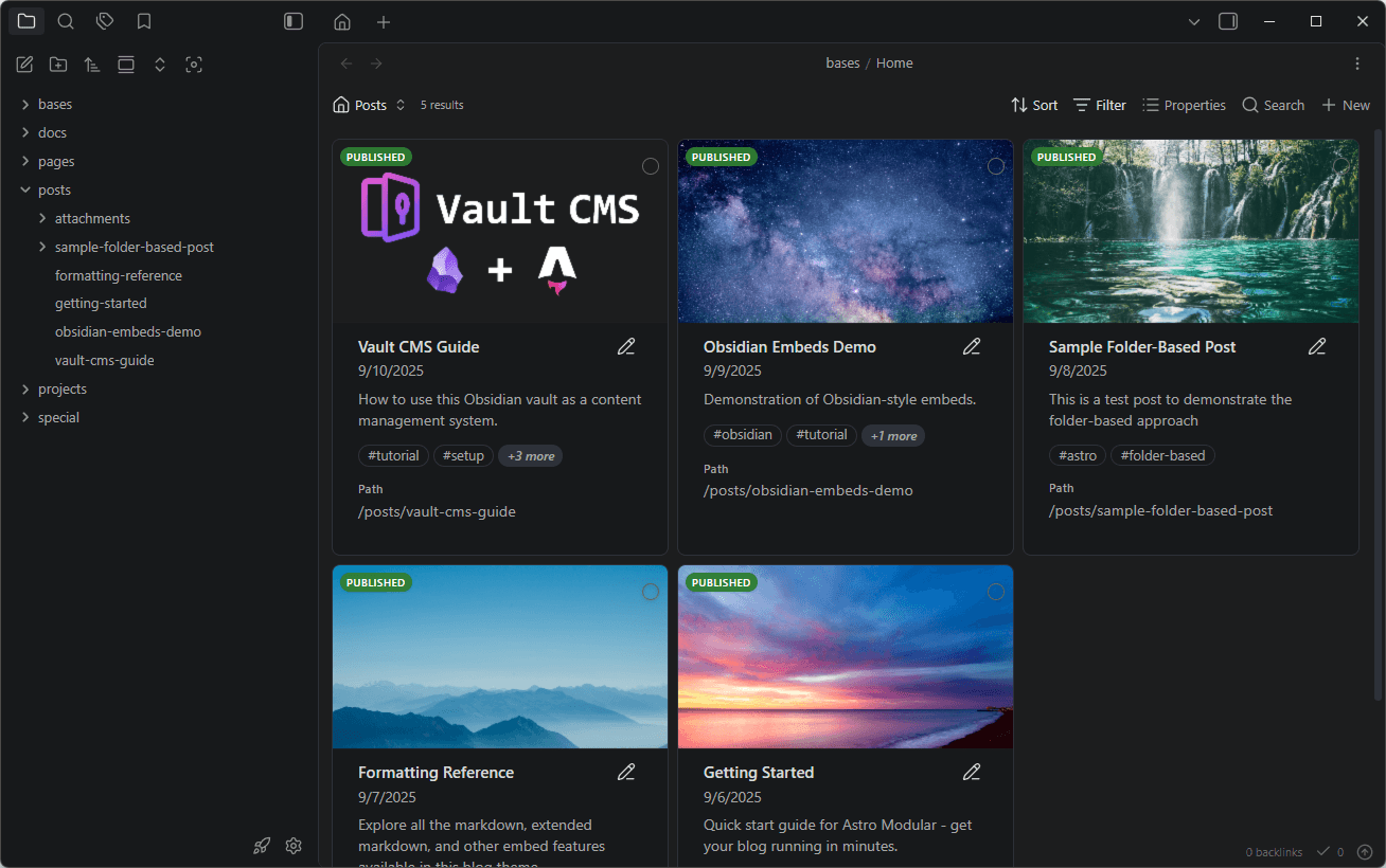 Vault CMS screenshot 2
