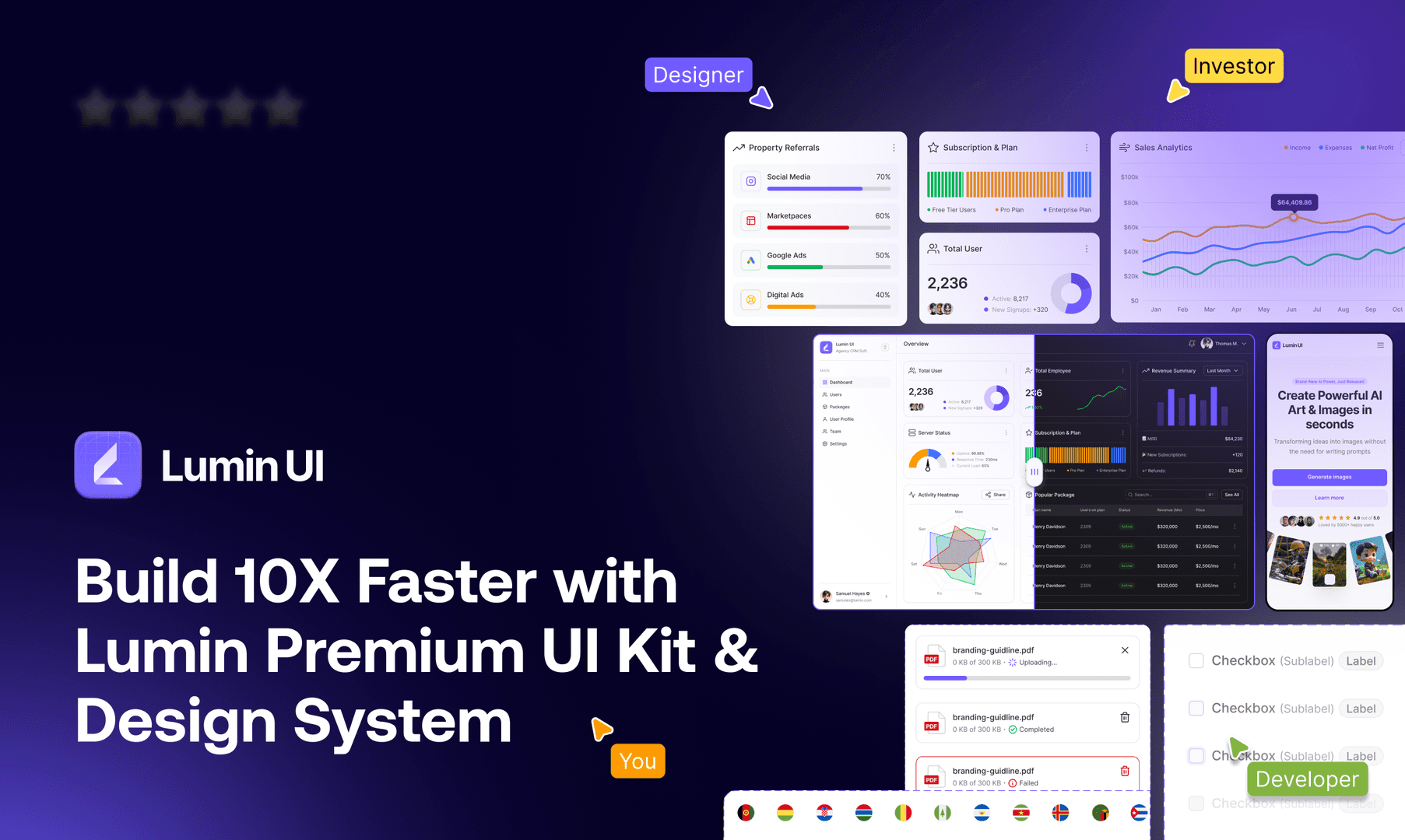 Lumin UI - Design System & UI kit image 2