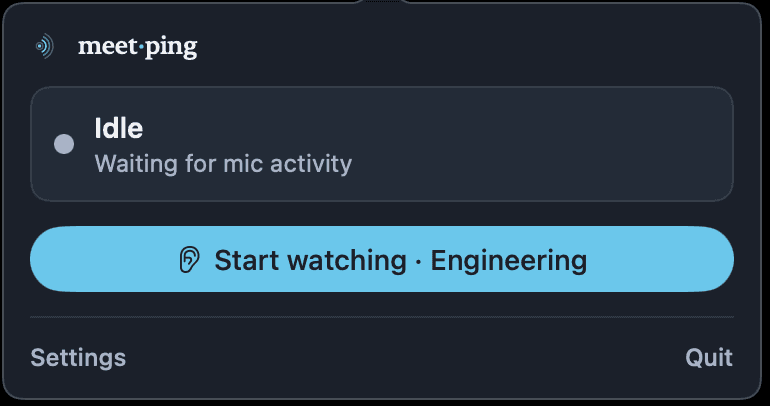 MeetPing - On device keyword listener  image 1