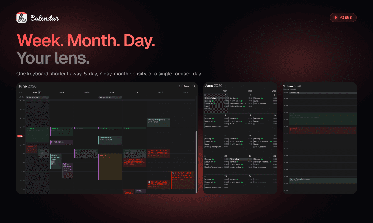 hora Calendar — Native macOS Google Calendar image 4