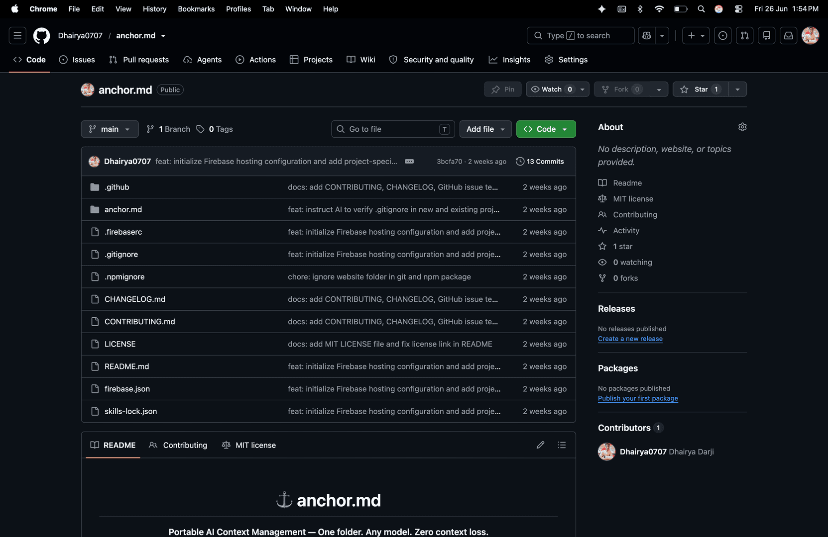 anchor.md — Portable AI Context Management image 3