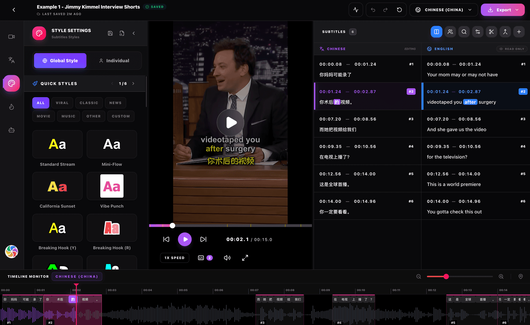 Professional AI Subtitles For Your Videos image 1