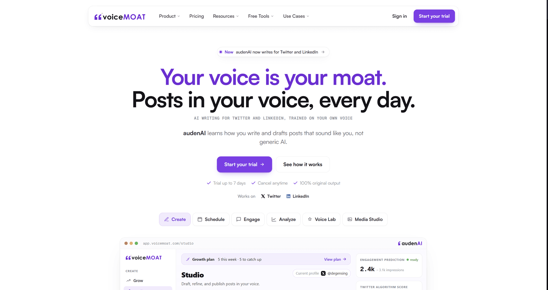 VoiceMoat: Your voice is your moat. image 1