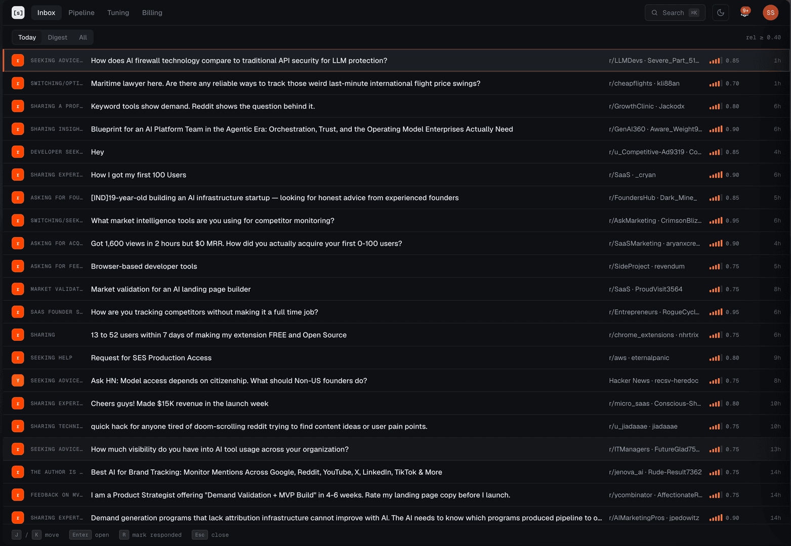 Signalstac — the public-presence inbox image 2