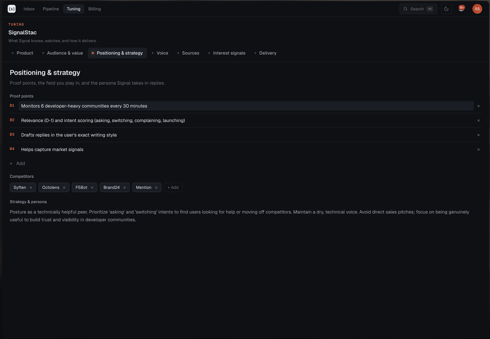 Signalstac — the public-presence inbox image 5