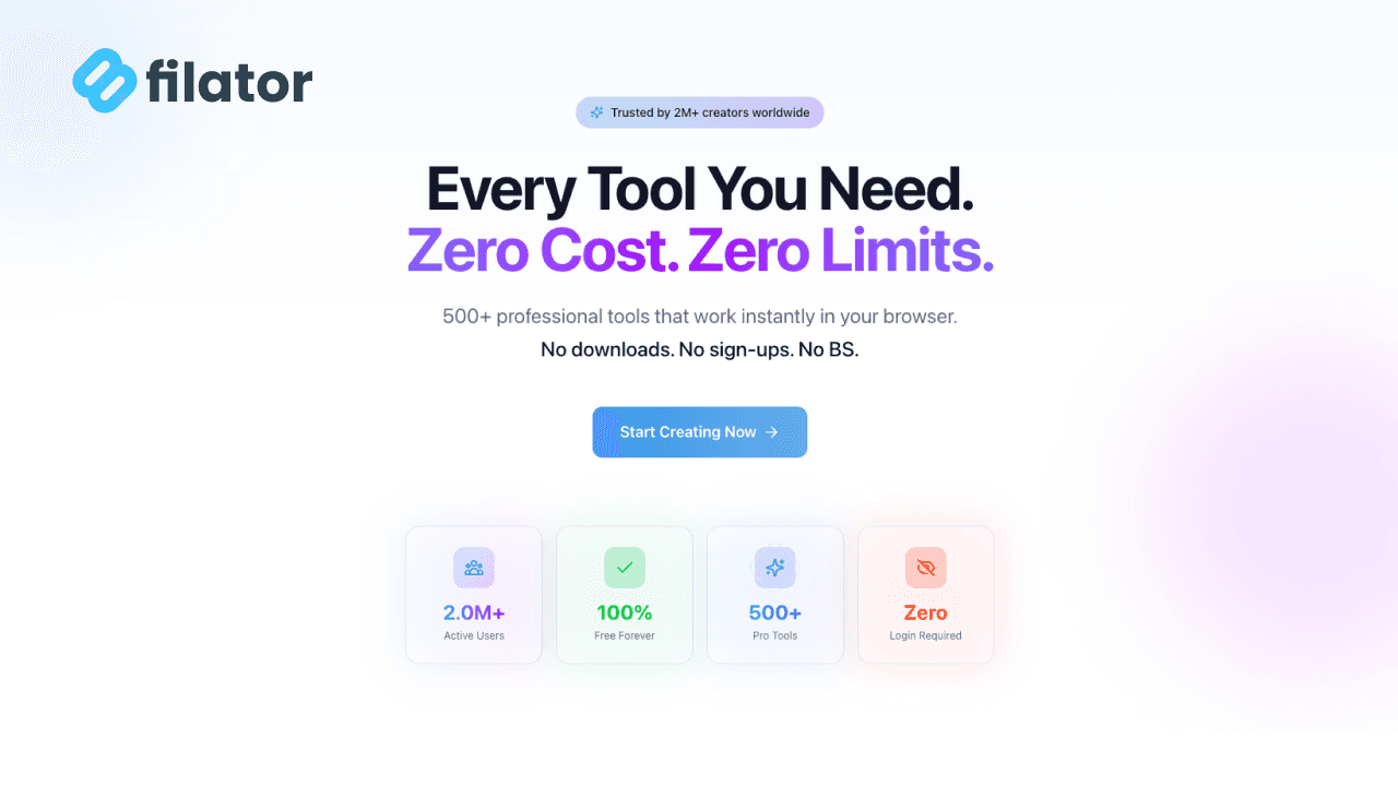 Filator - 500+ Free Online Tools image 1