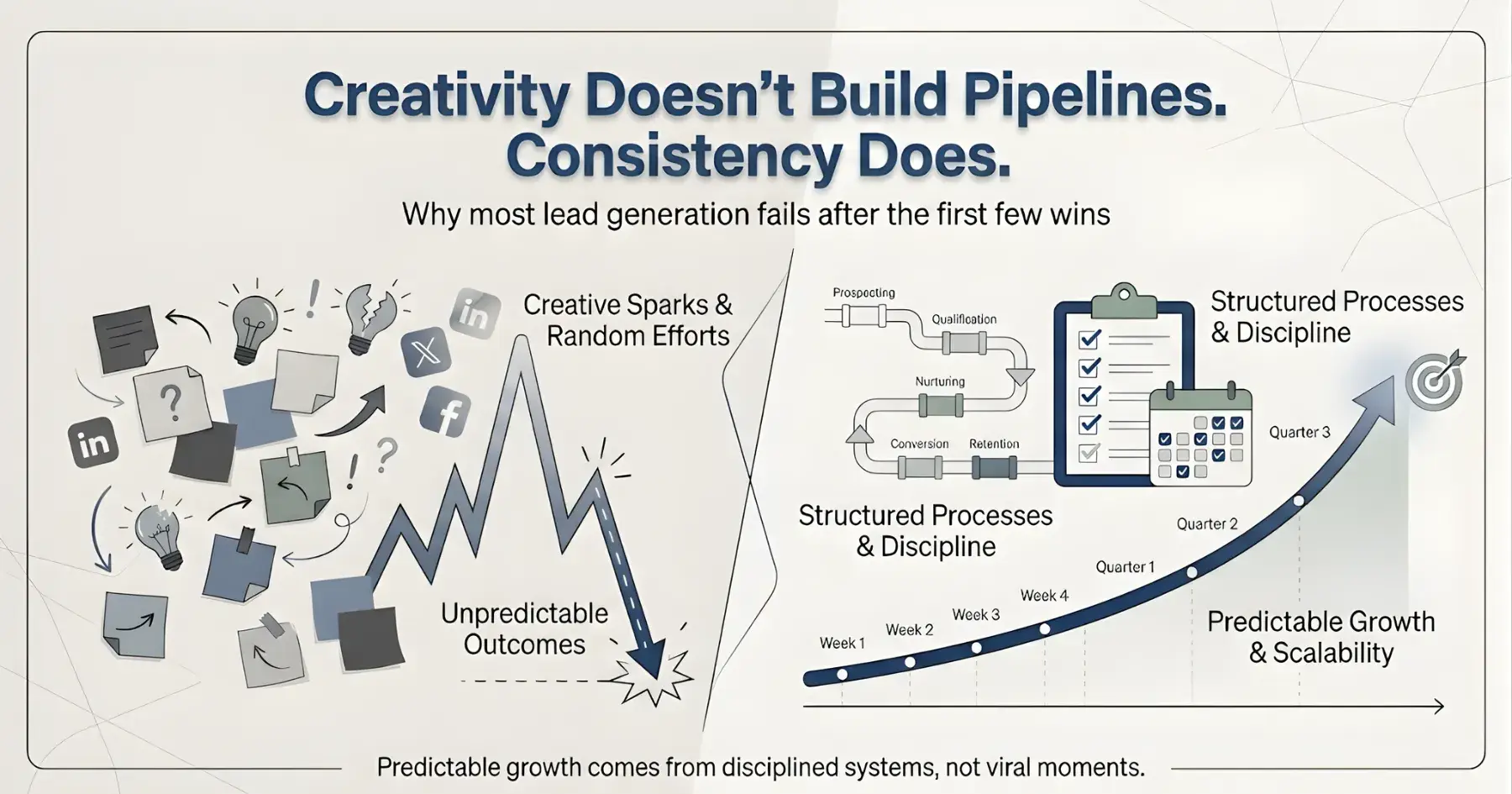 Why Consistency Beats Creativity in Lead Generation