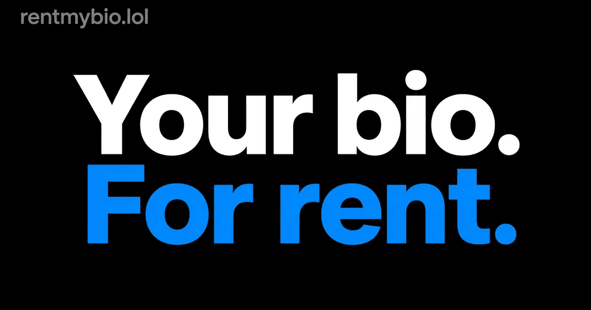 rentmybio.lol — Auction your X bio image 1