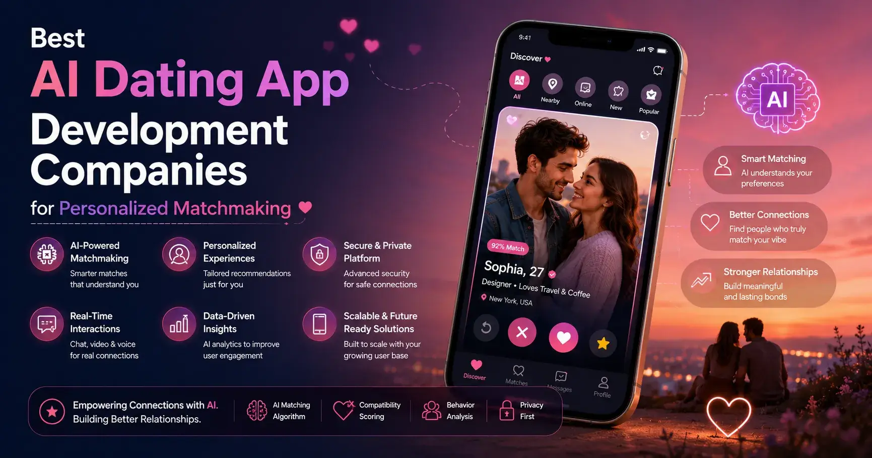 Best AI Dating App Development Companies for Personalized Matchmaking