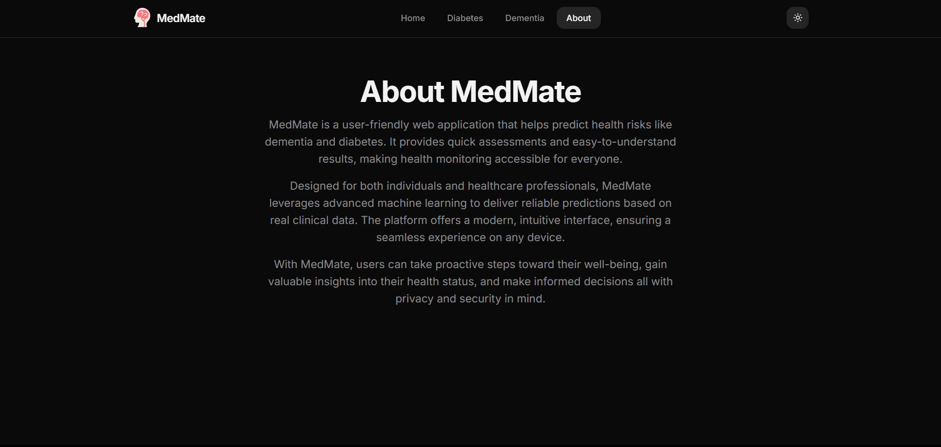 MedMate_ML - Dementia and Diabetes detection image 5