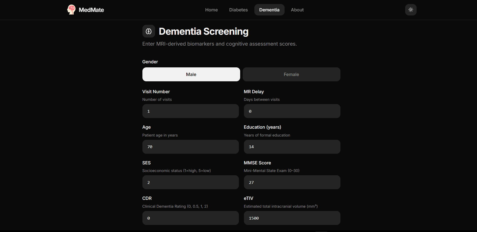 MedMate_ML - Dementia and Diabetes detection image 4