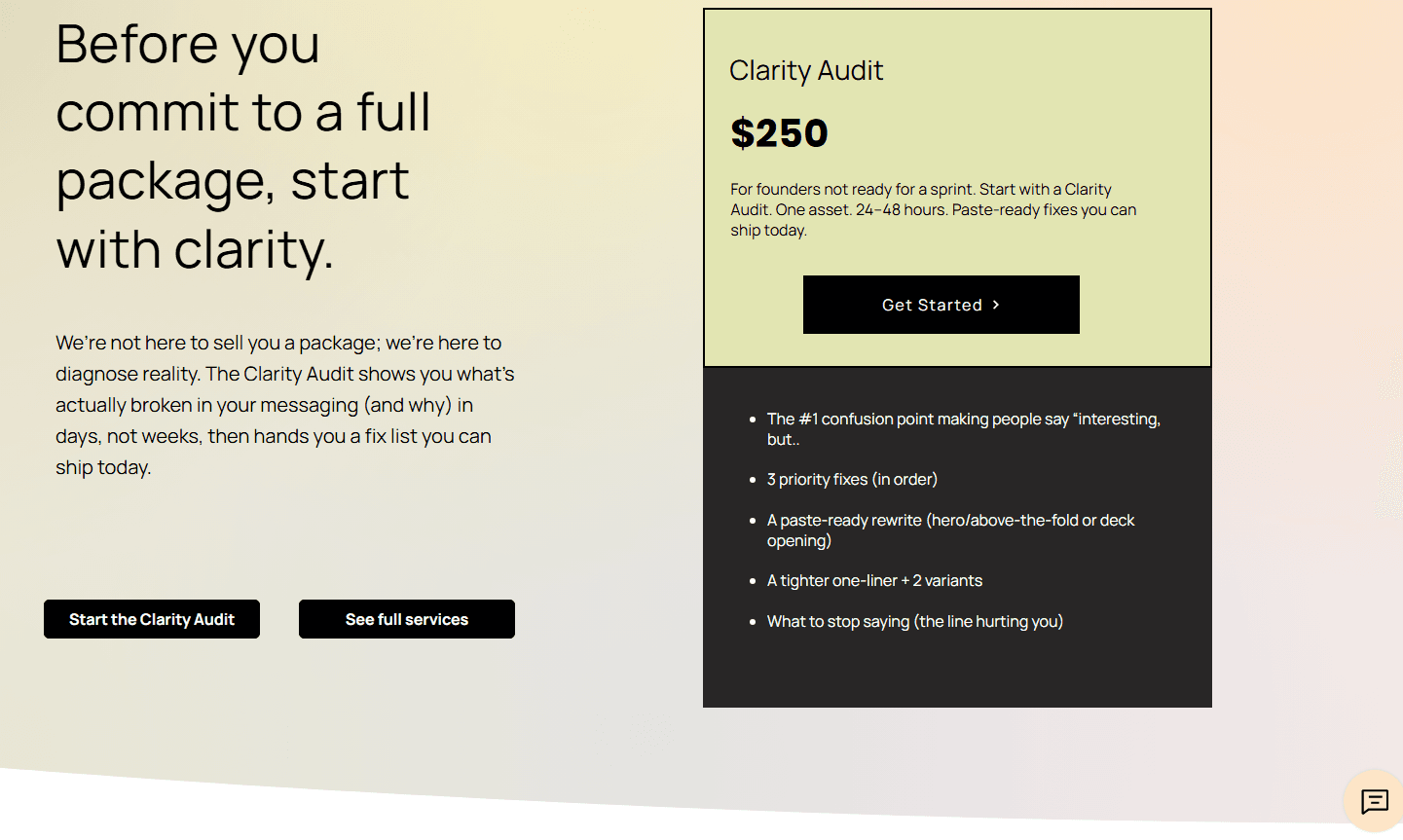 Clarity Audit: Website + Deck Review image 2