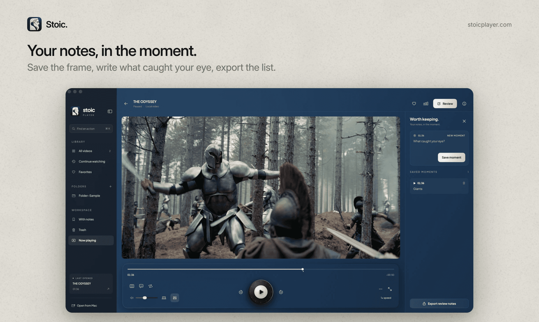 Stoic — The HDR video player for Mac image 5