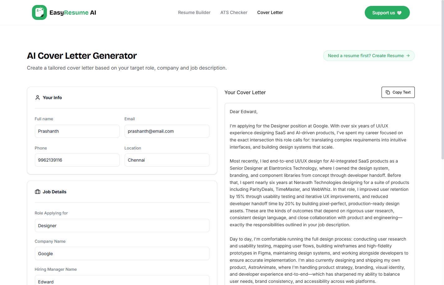 EasyResume AI – Easy Resume Builder image 4