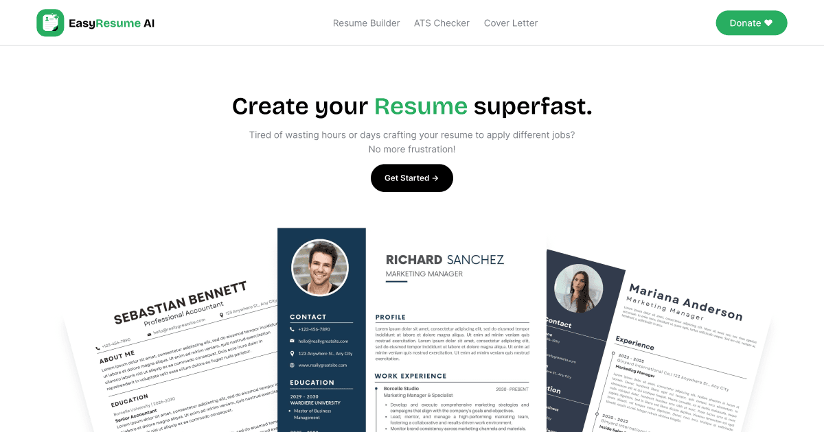 EasyResume AI – Easy Resume Builder image 1