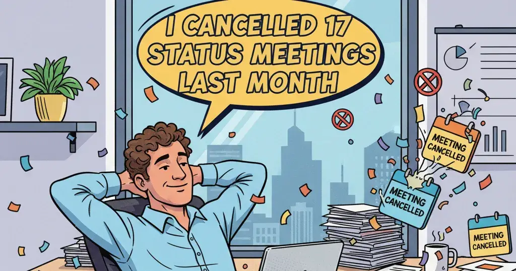 I Cancelled 17 Status Meetings Last Month (My Clients Actually Thanked Me)