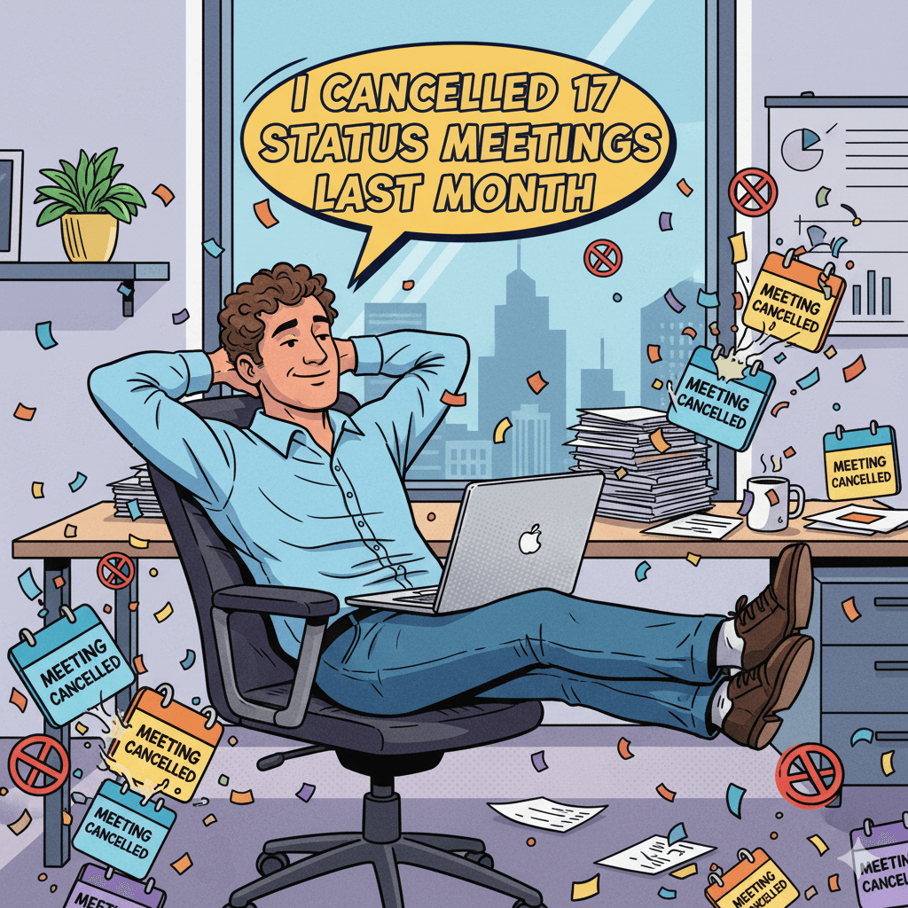 I cancelled 17 status meetings last month (my clients thanked me)