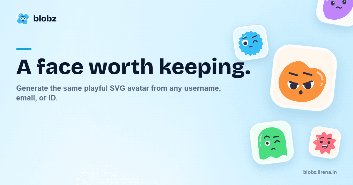 Blobz: deterministic avatars worth keeping image 1