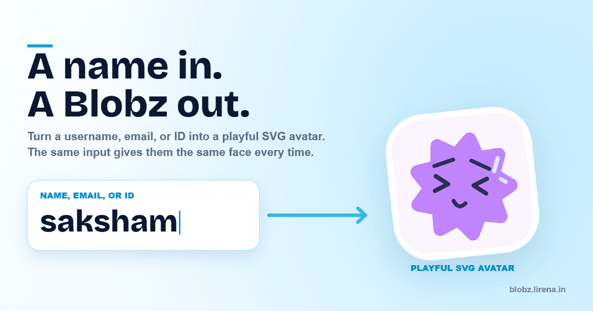 Blobz: deterministic avatars worth keeping image 2