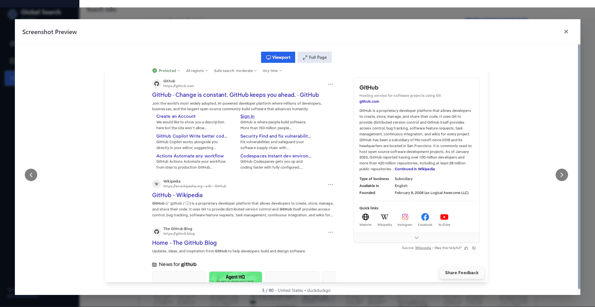 Global Search Visualizer image 4