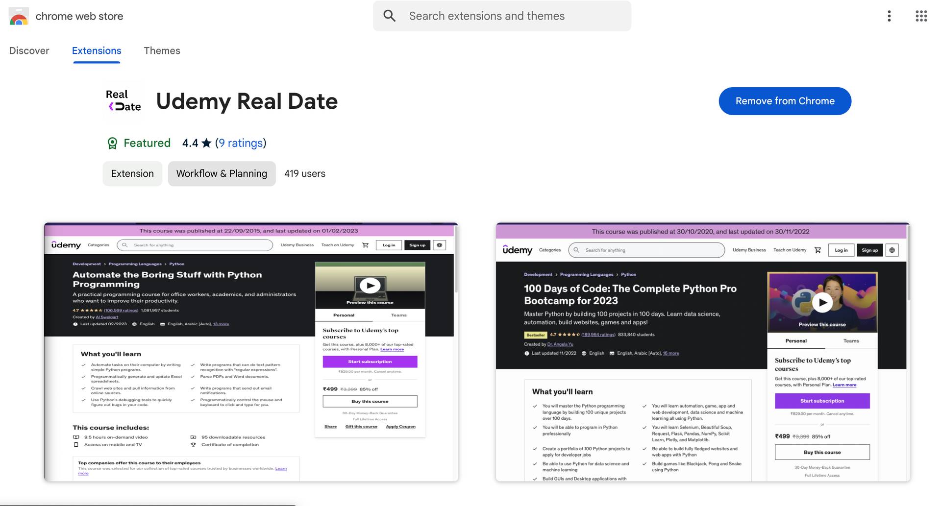 Udemy Real Date