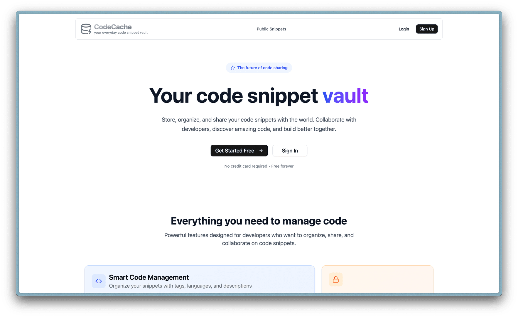 CodeCache - Your Code Snippet Vault image 1