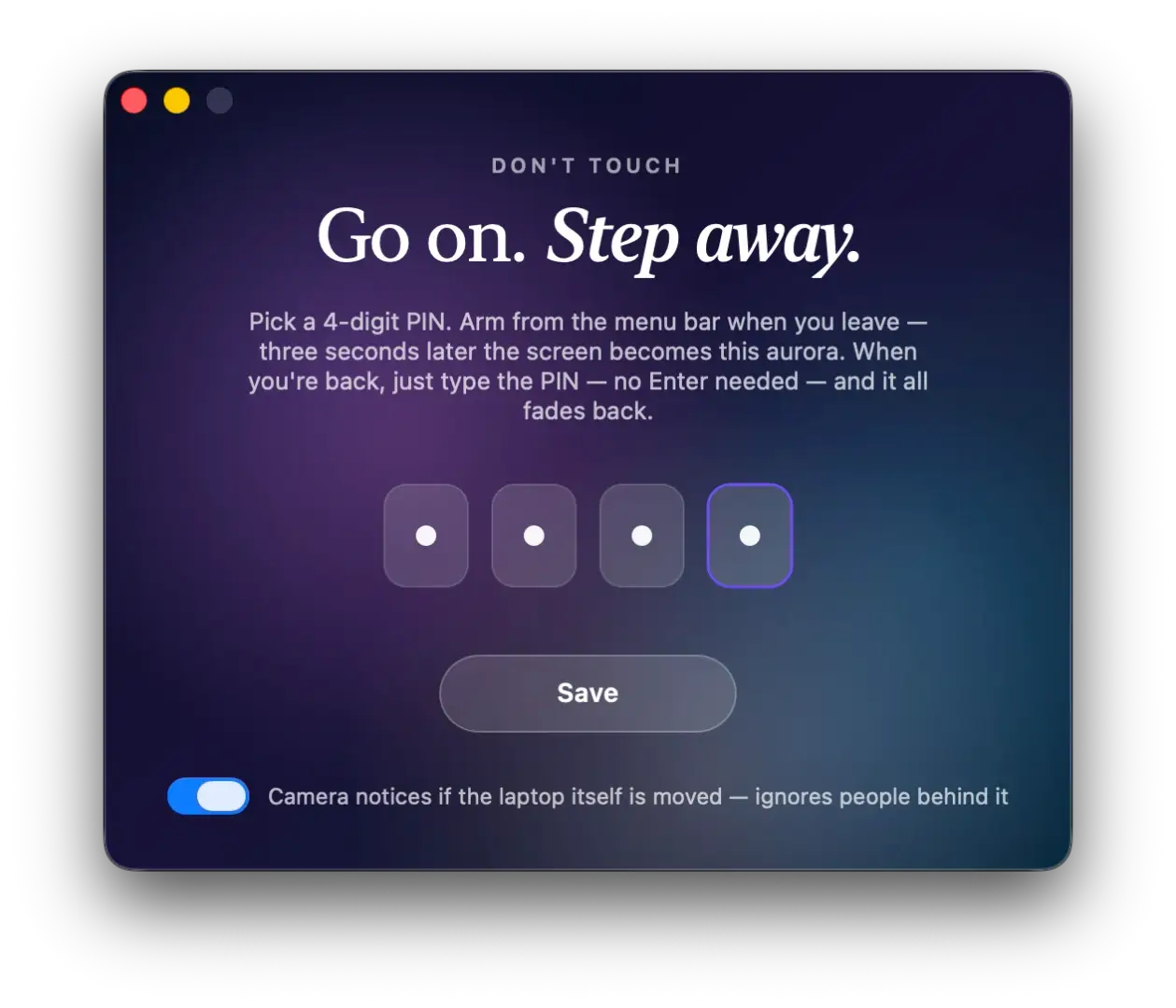 Don't Touch – screaming Mac laptop alarm image 1