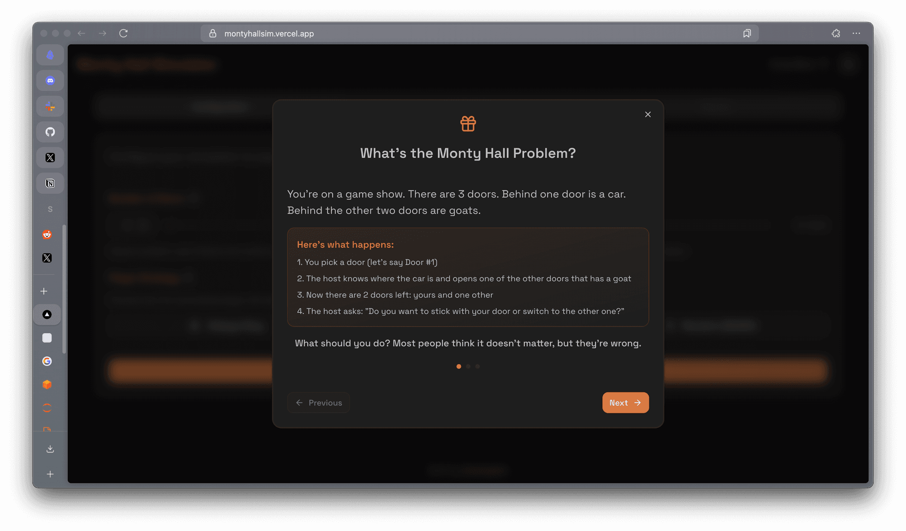 Monty Hall Problem Simulator image 2