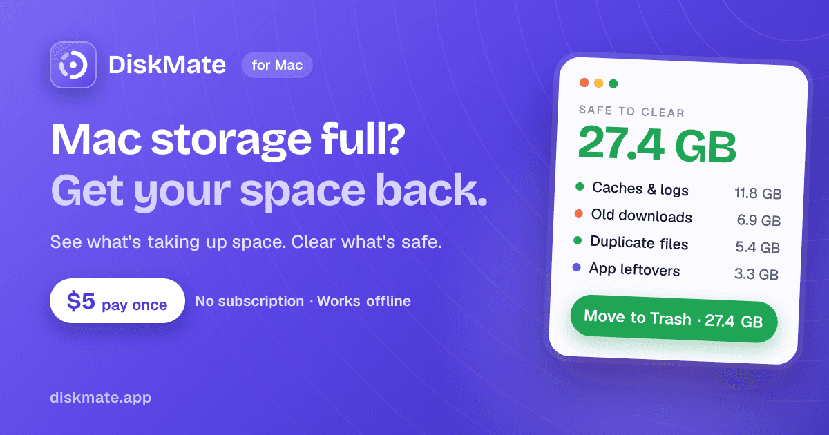 DiskMate - Mac storage full? Free up space. image 2