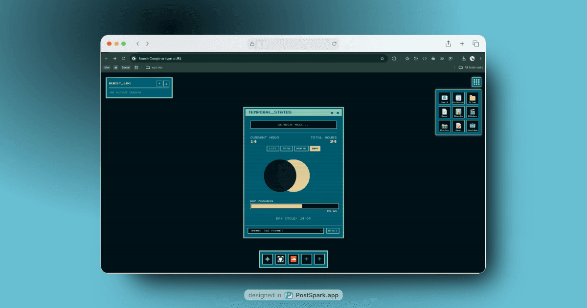 Retro Life: Progress & New Tab image 1