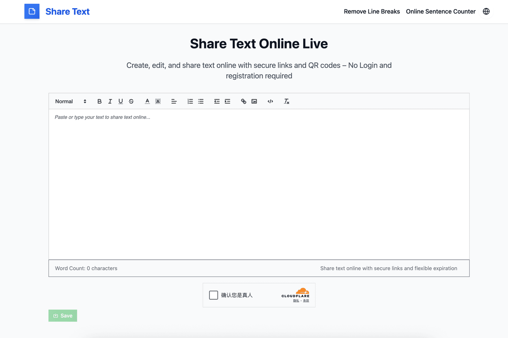 Share Text Online With Link and QR Code