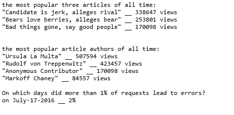 logs analysis
