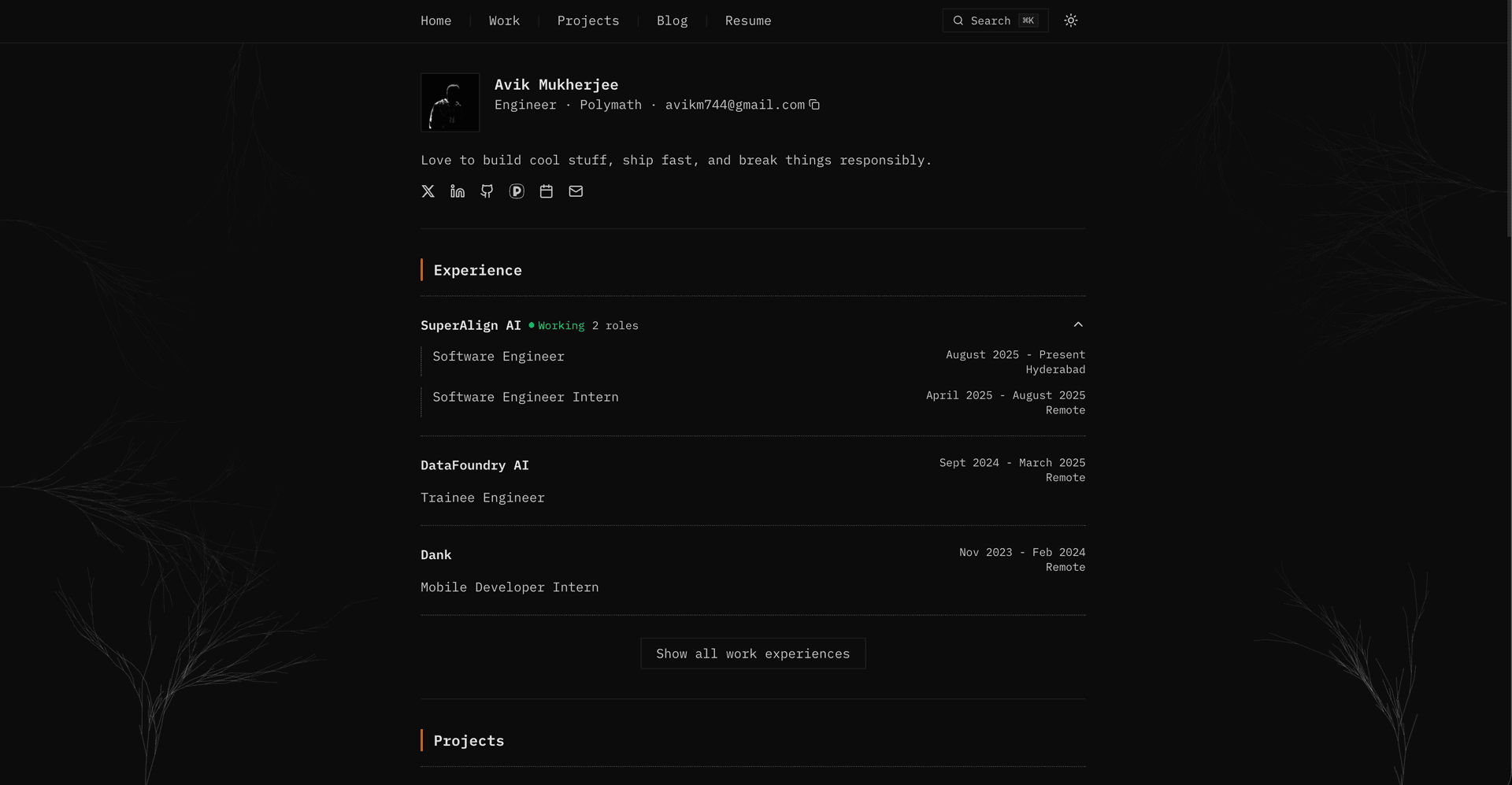 Avik Mukherjee | Full Stack Engineer image 1