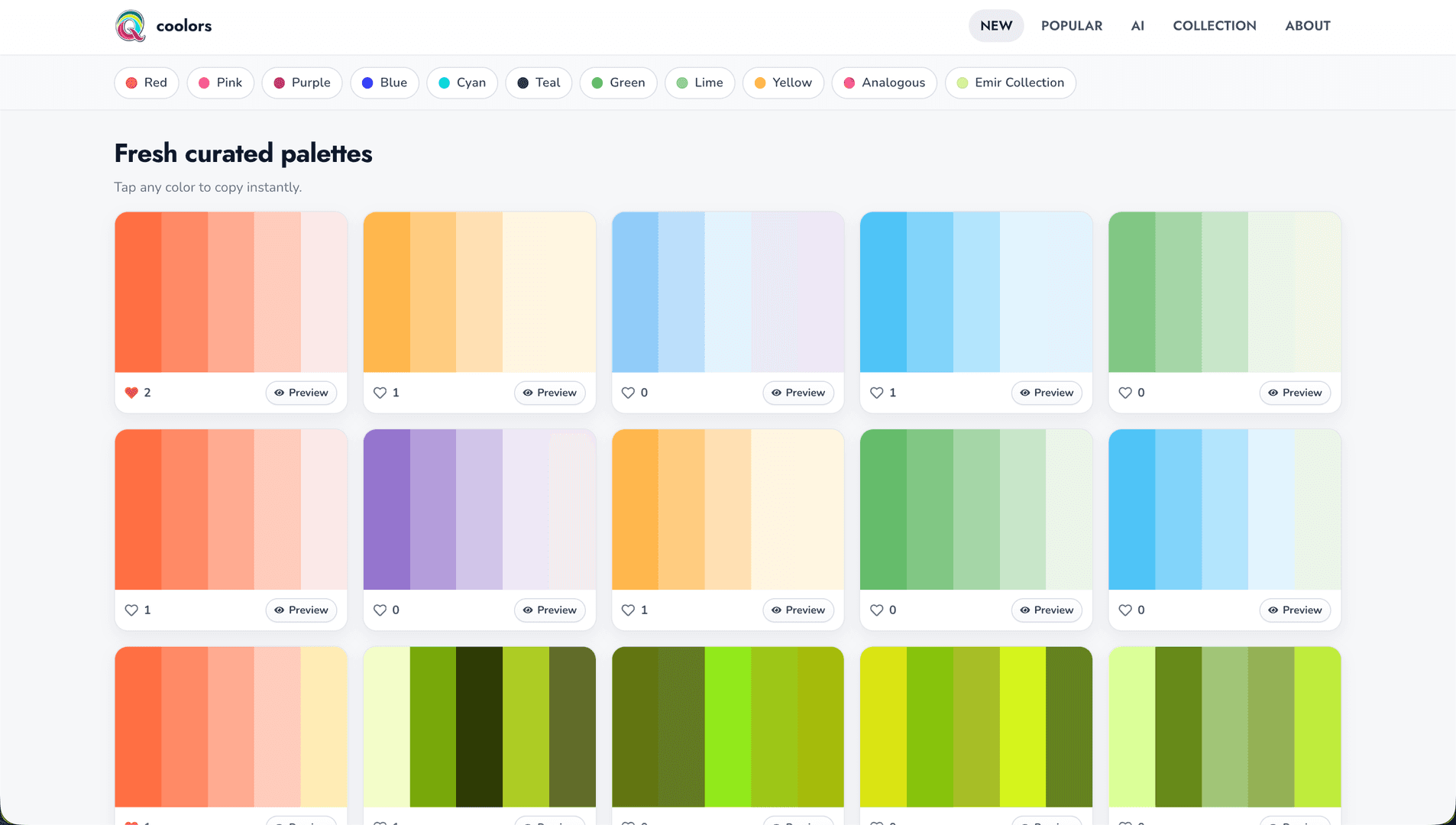 Coolors Palettes image 1