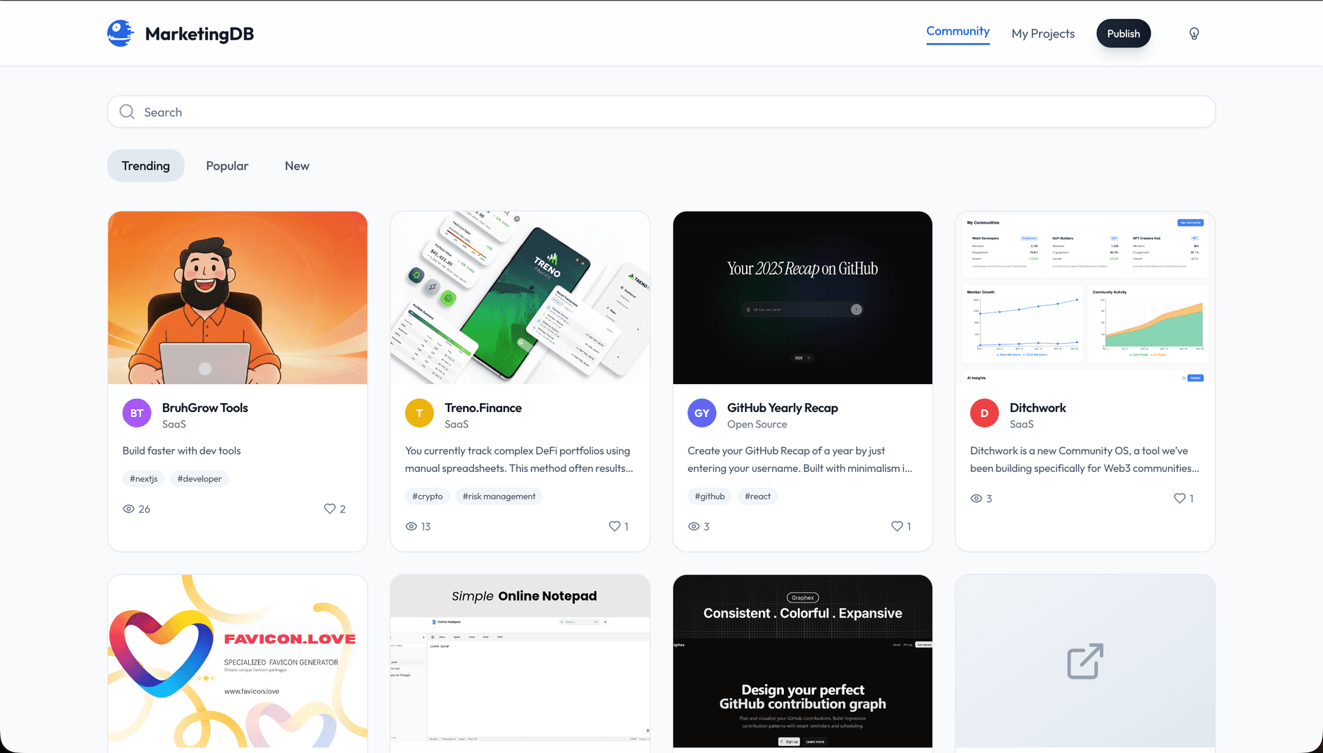 MarketingDB screenshot 2