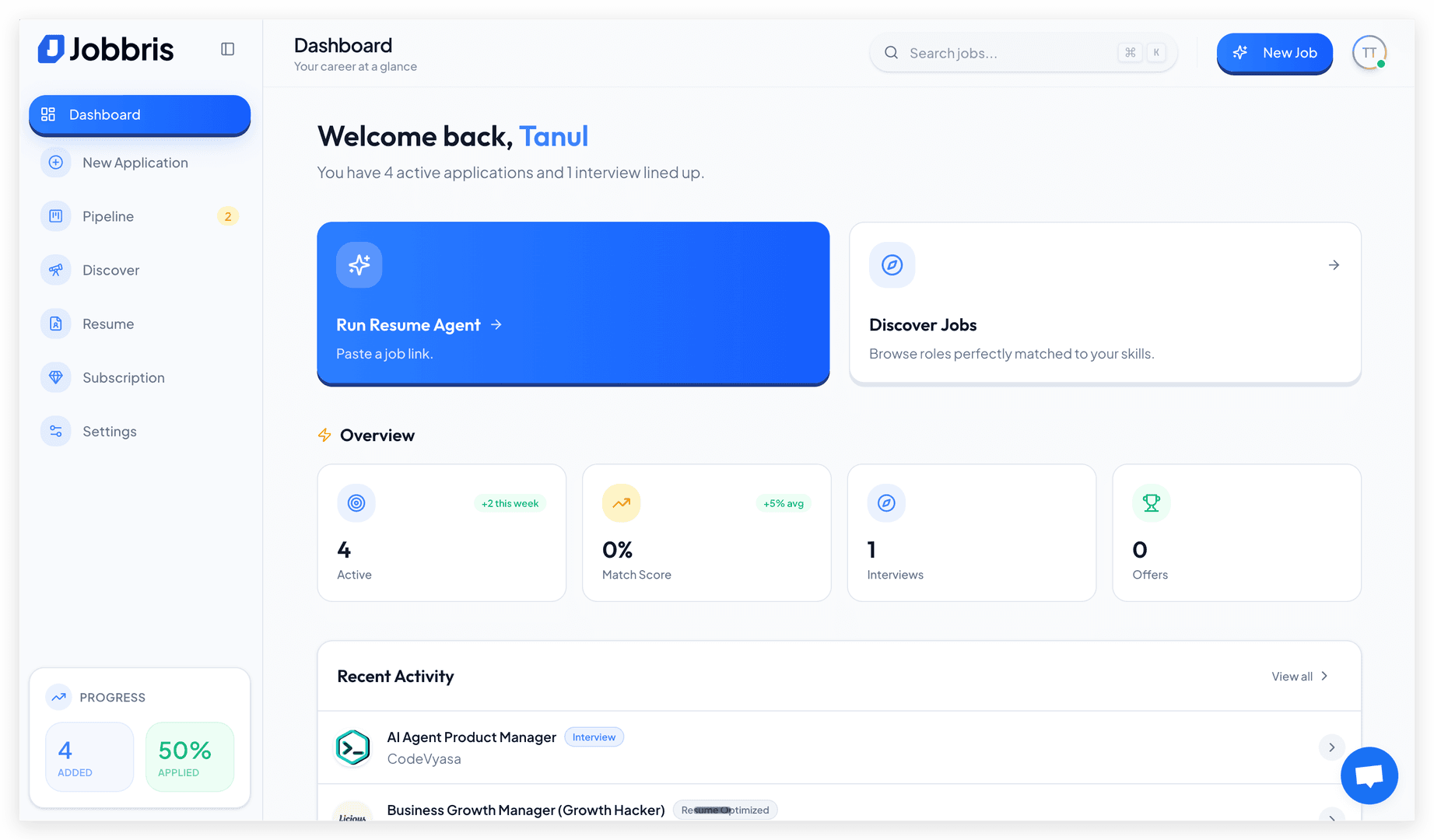 Jobbris- From JD to Resume PDF in Seconds image 1