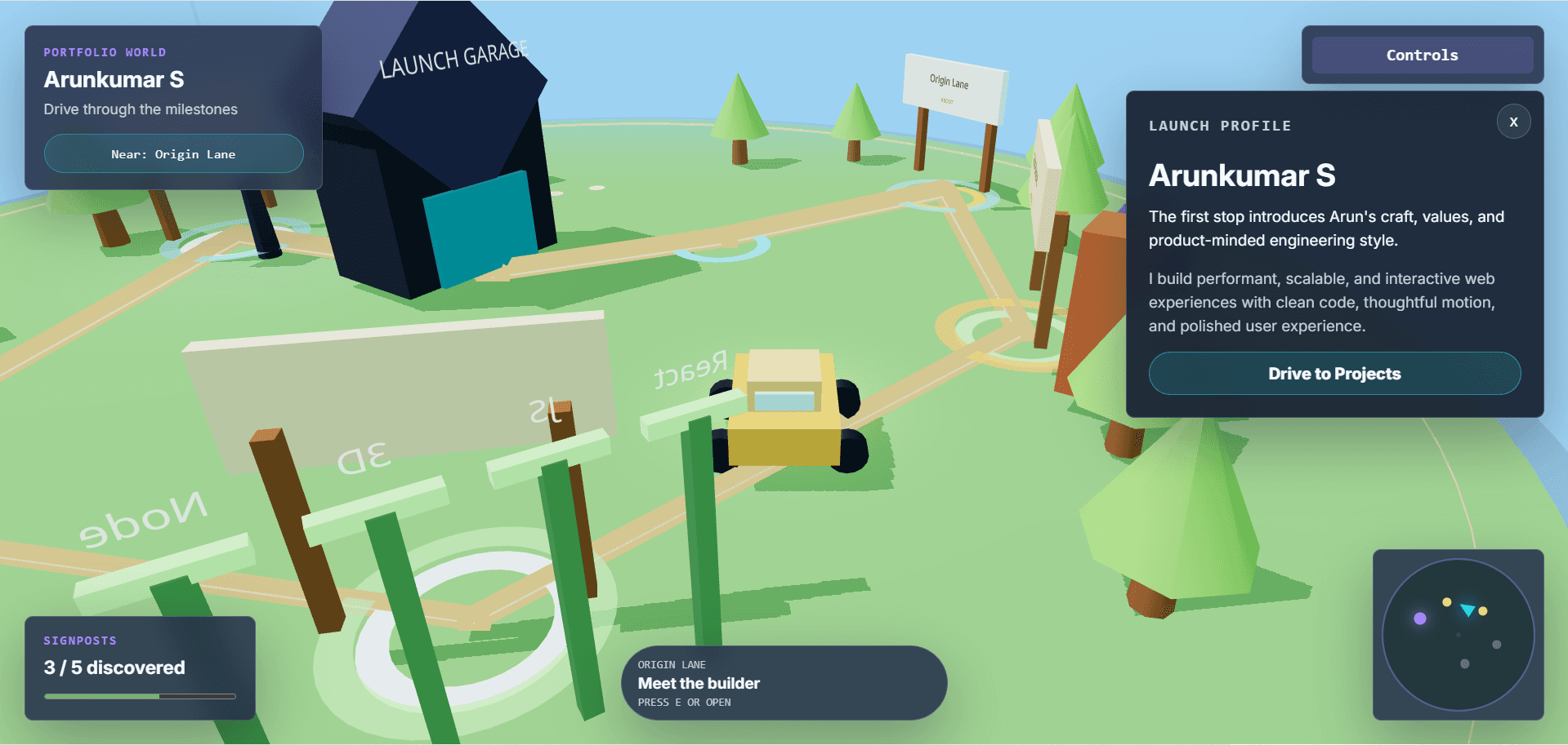 Arun’s Dev World - 3D Portfolio image 2