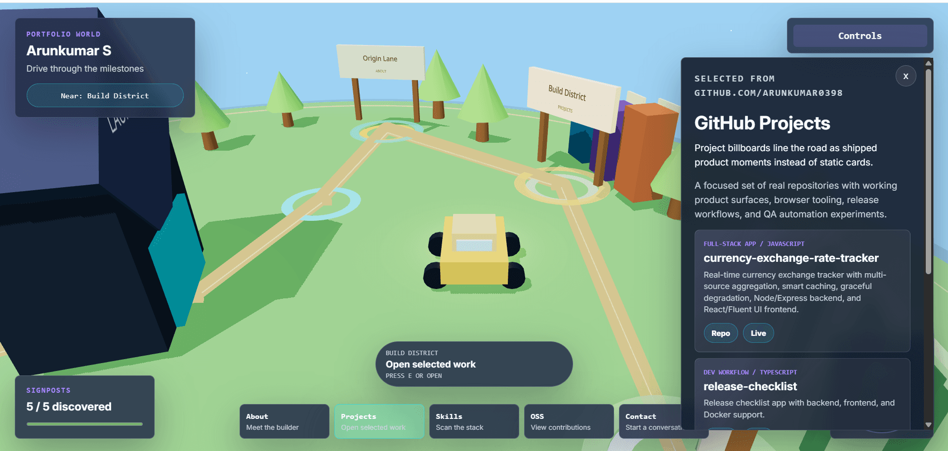 Arun’s Dev World - 3D Portfolio image 3