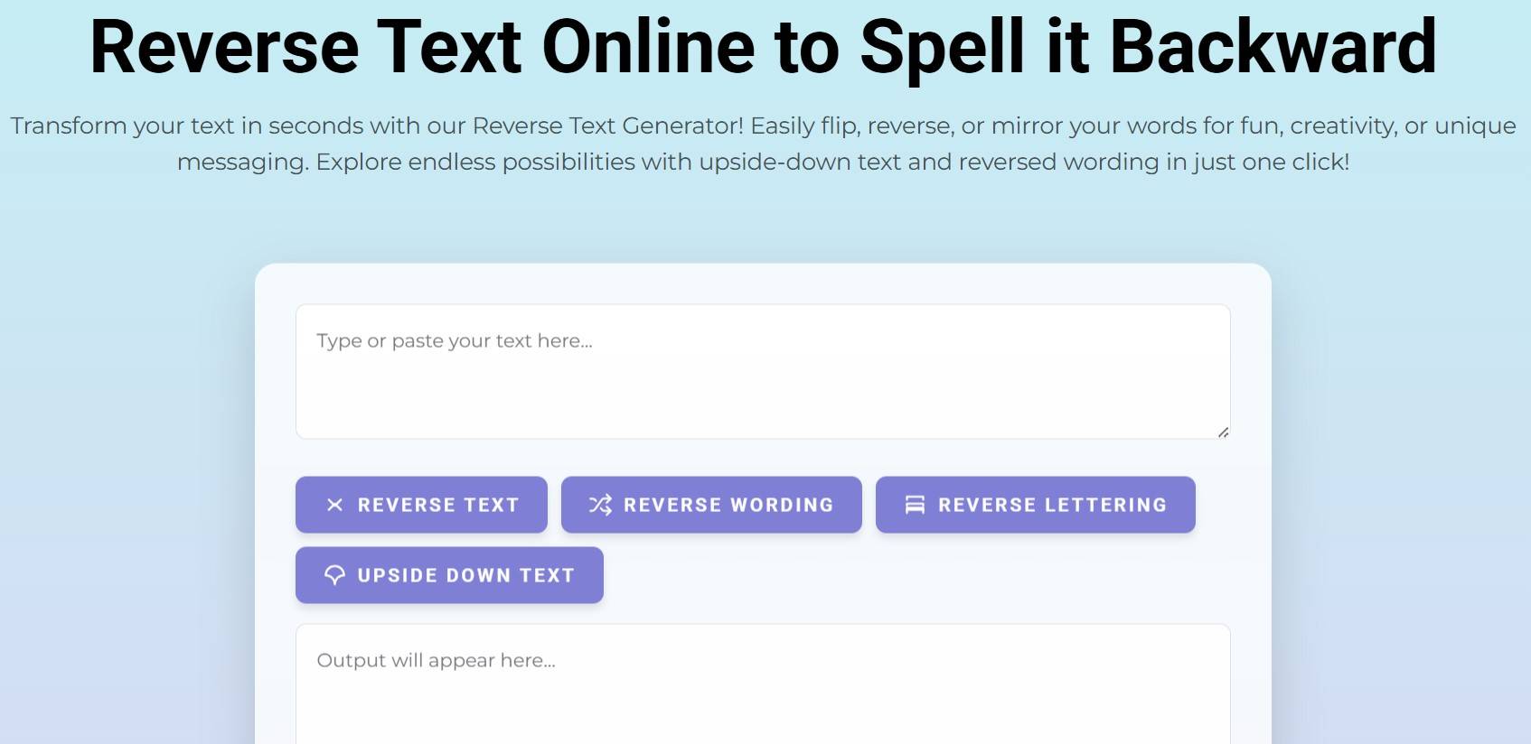 ReverseTheText.com