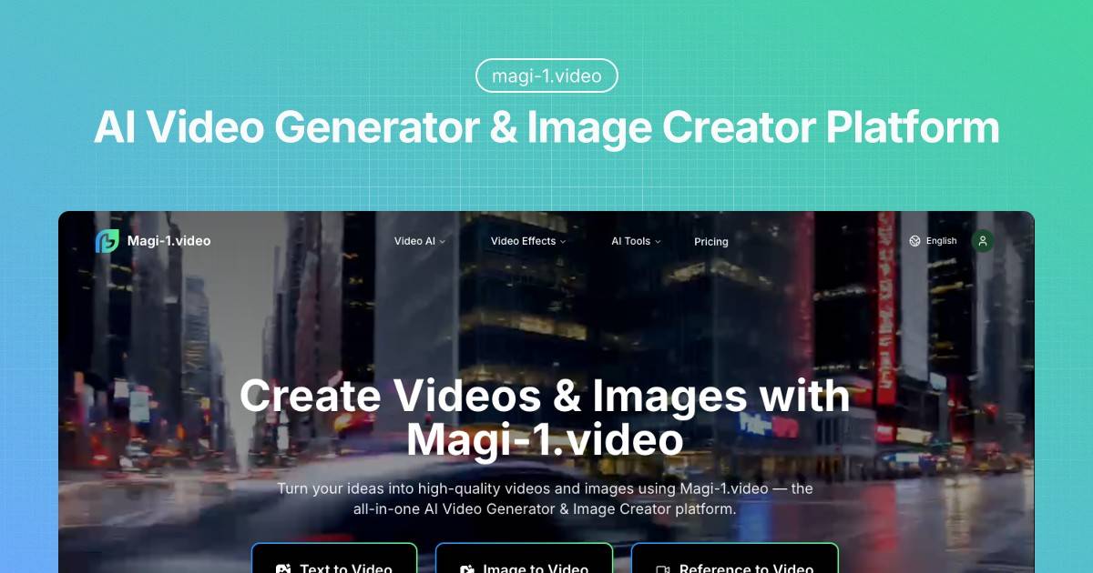 Magi-1 Video image 1