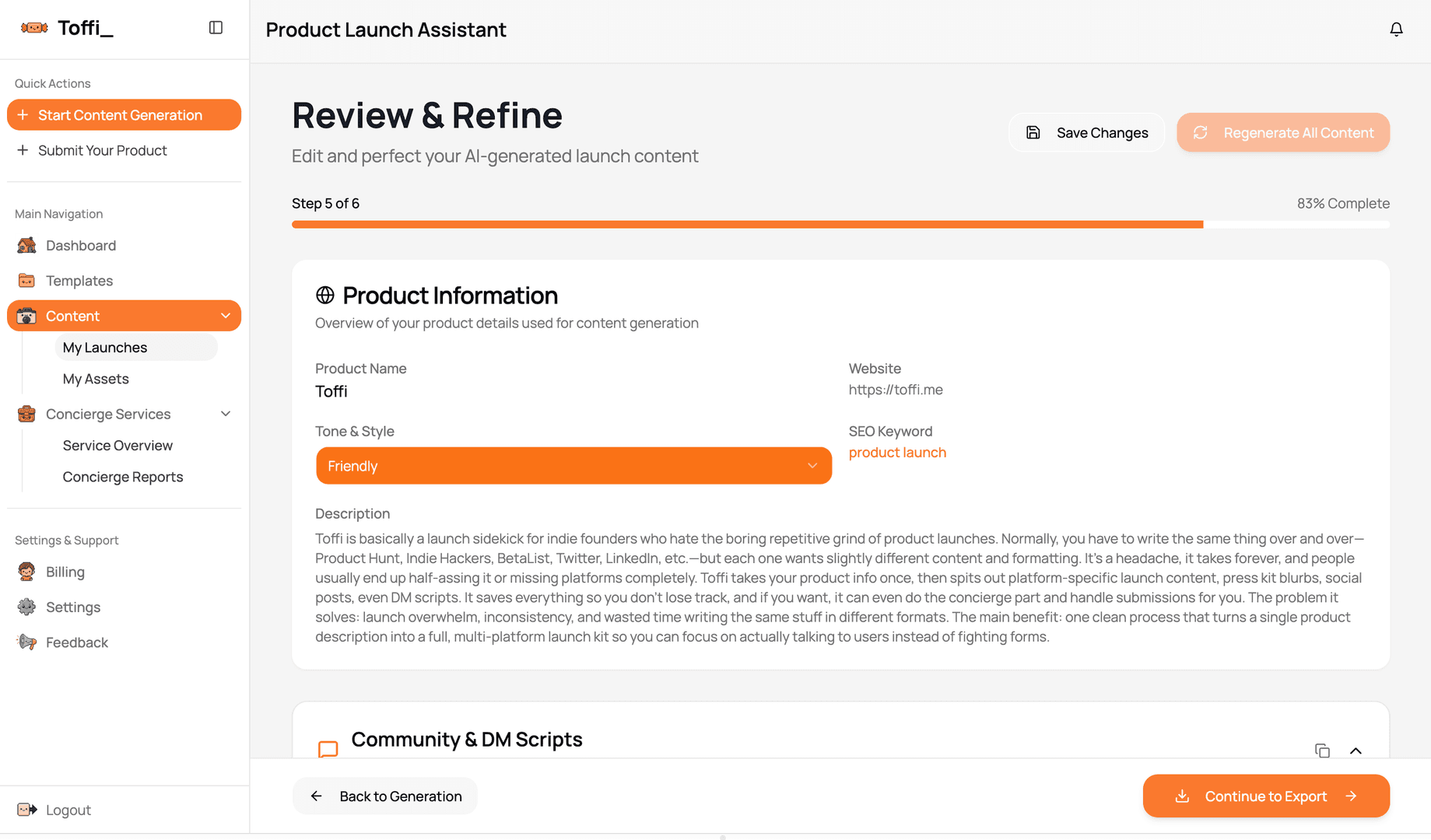 Toffi – Launch assistant image 2