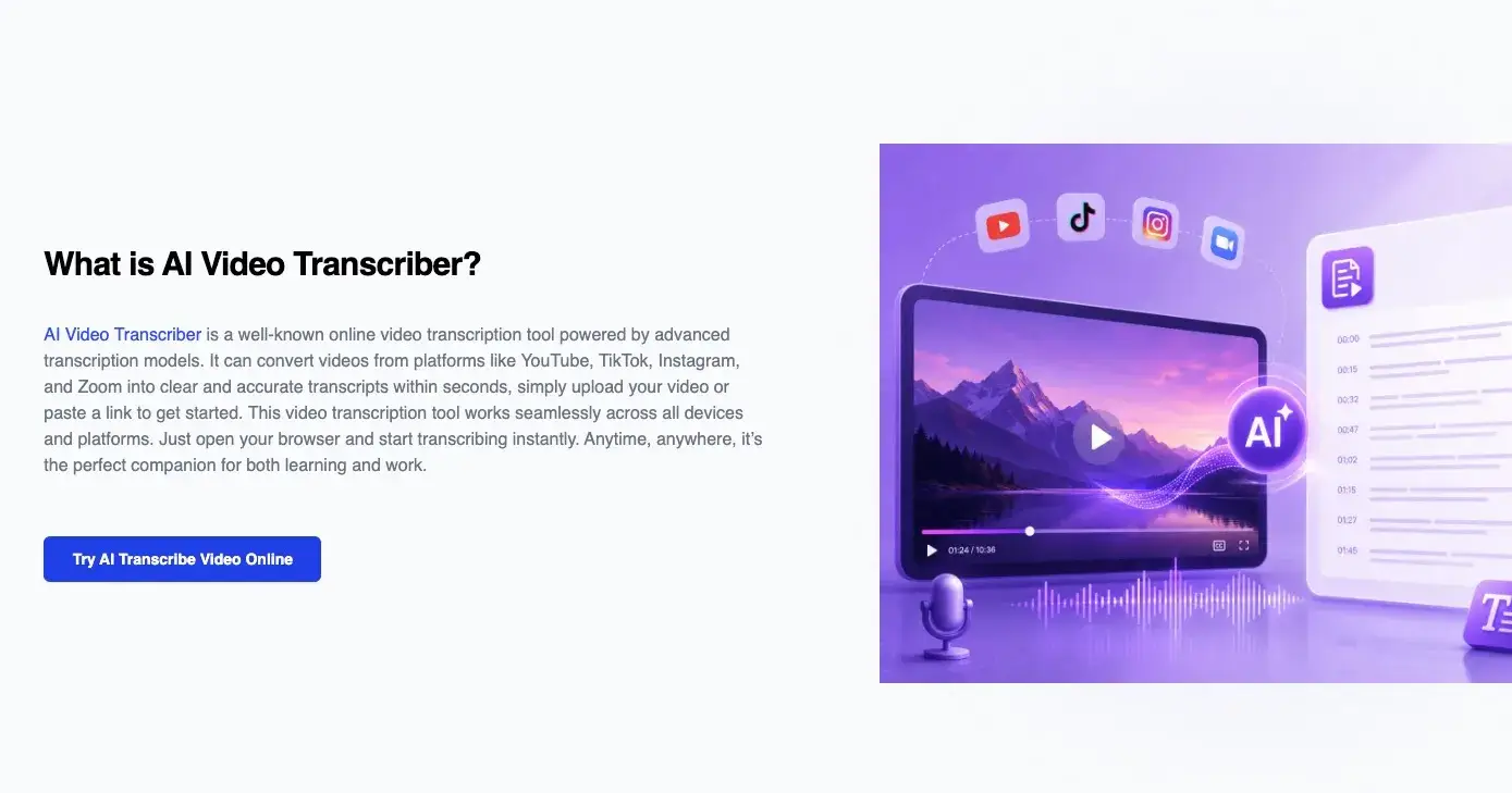 Unlocking Audio & Video Productivity: The All-New AI Video Transcriber Formally Launches with a "No Signup, 100% Free" Approach