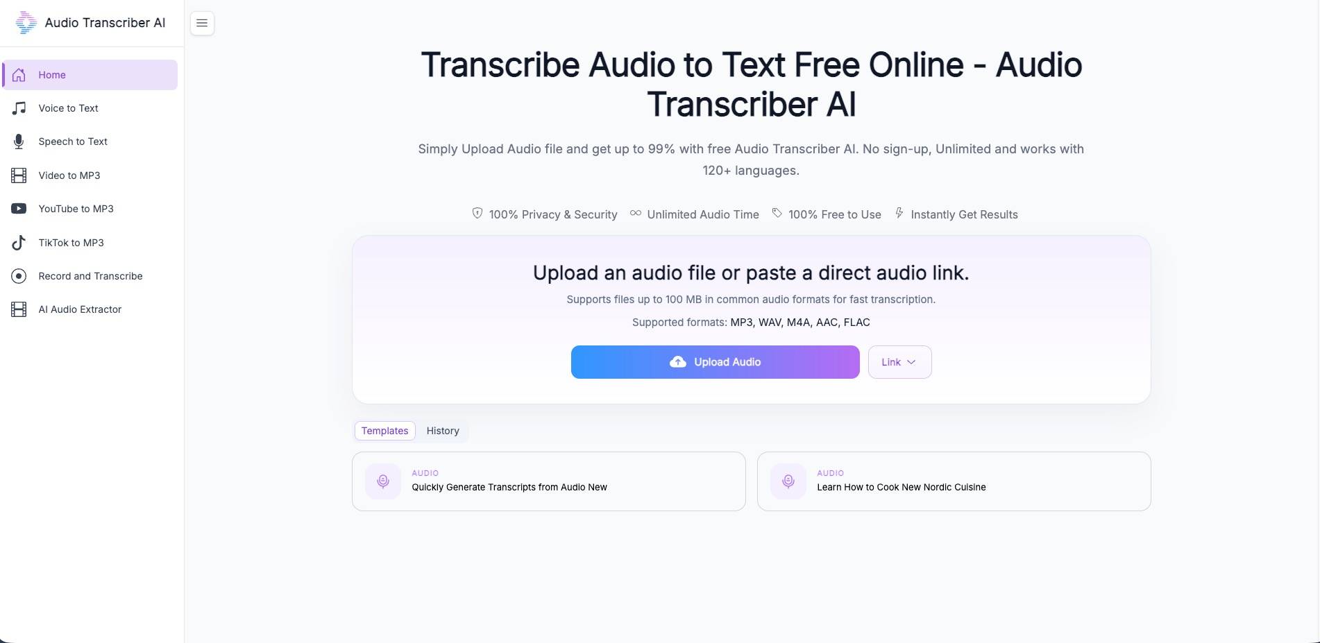 Audio Transcriber AI image 1
